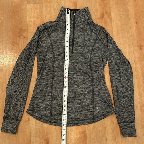 old navy activewear long sleeve gray quarter zip size small - Picture 3 of 7
